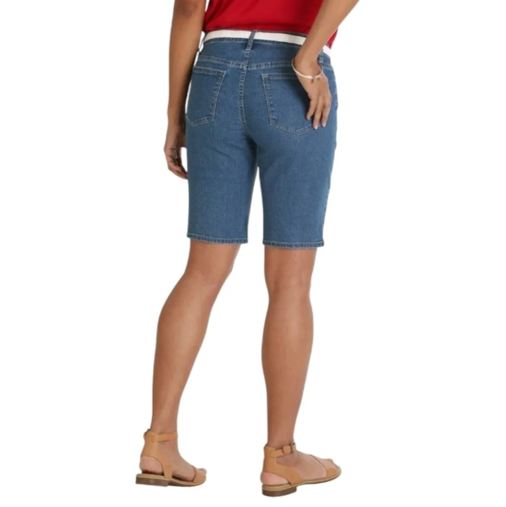 LEE RIDERS Womens Bermuda Midrise Jean‎ Shorts Size 22M